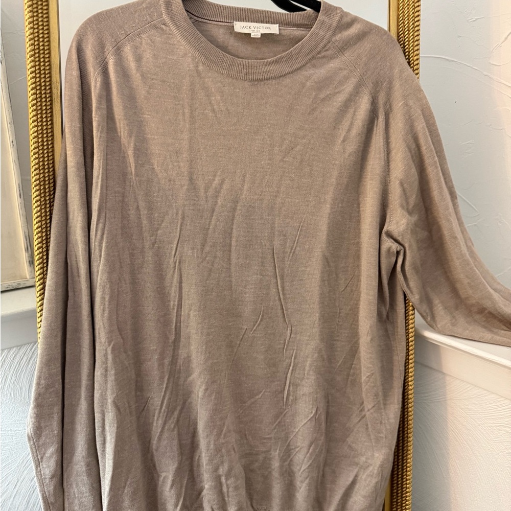 Jack Victor Men’s Crewneck Sweater in Taupe
